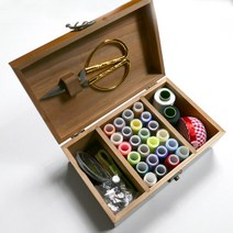 원목 바느질 반짇고리 바느질 봉제 옷수선 손바늘 세트01, 민들레, 1개