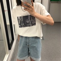6535면반팔티여루즈핏여름옷
