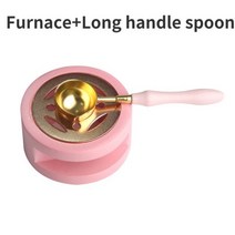 왁스 인감 스탬프 세트 숟가락 용해로와 래커로 단단한 나무 용해 히터 냄비 비드 스틱 2 개, 6