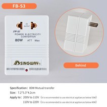 전원 전압 변환기 어댑터 500W 조정 가능 220V ~ 110V ~ 소켓 AC 미국 변압기, 07 80W, 07 80W