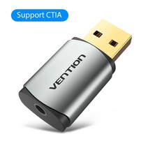 Vention usb 외부 사운드 카드 2-in-1 3.5mm 어댑터 earpods 이어폰 케이블 용 오디오 인터페이스 컴퓨터, CDNH0
