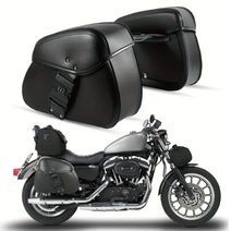 오토바이 가방 바이크 새들 사이드백, 브라운
