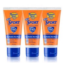 3개 바나나보트 SPF 110 PA+++ 스포츠 울트라 여행용 선스크린 로션 선크림 세트, 3개x90ml