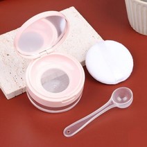 소독기 가정용수저살균기 수저살균기 거울 시프터 스푼 퍼프와 빈 루스 파우더 냄비 화장품 메이크업 컨테이너 휴대용 핸드 헬드 플라스틱 파우더 박스 여행용, 그림으로 보여줍니다 4