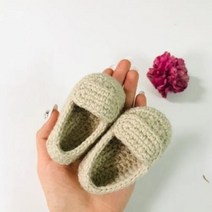 아트박스/미스티코티타 [DIY] 베이비핑고슈즈 아기신발 태교뜨개 손뜨개 - crochet 뜨개질 패키지, 아이보리