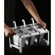 하이따거 호텔 식당 업소용 스텐밧트 보관용기 뚜껑 거치 세트, 1세트