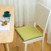 MEIISEO여름 쿨방석 쿨매트 사무실 남감 매트, 45*45cm, 코튼과린넨버드옐로우그린