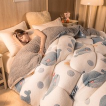 양털 캐시미어 이불 따뜻한 두꺼운 겨울 밍크담요, L