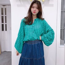 [세인트이브] Y3688 보헤미안 고급소재 자수포인트 블라우스