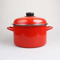 독일 가이타이너 법랑냄비 수입냄비 라이트레드 깊은형 4사이즈선택, 22cm