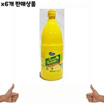 식자재 식재료 유통 도매) 레몬주스(레이지 1L) x6개, 상세페이지 참조, 상세페이지 참조