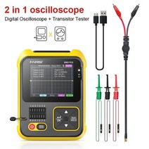 오실로스코프 진동 측정기 fnirsi 2 in 1 dso-tc2 200khz 2.4quot 디지털 트랜지스터 tc2 테스터 다기능 멀티 미터 다이오드 lcr 감지 pwm 출력, 4-분홍색