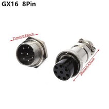 1set GX16 2/3/4/5/6/7/8/9 핀 암나사 16mm L70-78 원형 항공 소켓 플러그 와이어 패널 커넥터, 07 GX16 8Pin