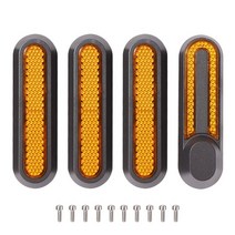 2/4pcs 안전 반사 후면 휠 허브 커버 Xiaomi Mi Pro 2 M365 용 보호 쉘 전기 스쿠터 액세서리 도구, [02] 4pc Yellow Light