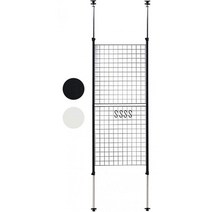 YAMAZEN [Yamazen] 구조화 된 파티션 너비 60cm 메쉬 높이 조정 (166.5-295.5cm) 조정자 벽 대여 스토리지 어셈블리 제품 Black SP-60 (MBK), 상품명참조