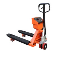 보행식 지게차 전자 저울 유압자키 팔레트 핸드카, 1톤 네로우 포크 56cm 사일런트 휠