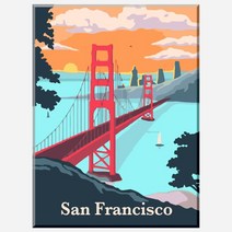 diy 명화 그리기 D15 샌프란시스코 세계 도시 그림 인테리어 액자 색칠 집콕 취미생활