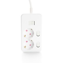 아이정 더좋은 프리미엄 개별 절전 과부하차단 멀티탭 2구 화이트, 5M