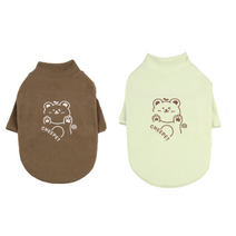 민트스타 반려동물 올데이 티셔츠 2개, 브라운+그린
