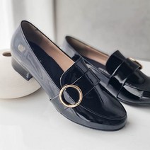 가이아슈 버클 링 포인트 쿠션 로퍼 3cm 단화