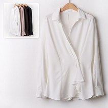 쉬폰 프릴 랩 블라우스 109A746S 빅사이즈 여성