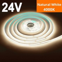 셀프 레일조명 레일등 마그네틱 주방 식물등 LED 스트립 조명 dc 12V COB 슈퍼 브라이트 Ra 90 1m/2m/3m, 06 24V Natural White_05 5m