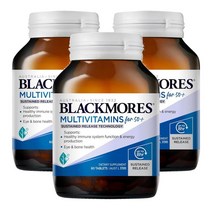 뉴질랜드 블랙모어스 Blackmores Multi For 50+ 50세이상 멀티비타민 서스테인드 릴렉스 60정, 3팩