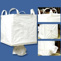 항공마대 톤 백 하부 출구 내마모성 컨테이너 가방, 이중강화 1톤 90 90 110