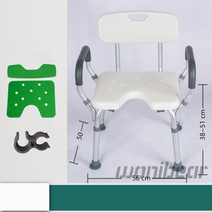 WONIBEAR 노인용 환자용 목욕의자 미끄럼방지 등받이 높이조절 장애인 샤워의자 임신부의자_01, ZSM 01-14 X16L-U오픈식