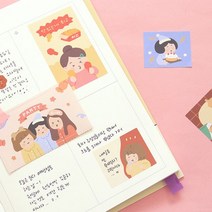 일상 감성 아코디언 스티커팩 56개입, 2개