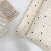 부들부들 요루원단 3중 거즈 대폭원단, 블랙체리