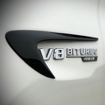 주주 벤츠 C E S CLS CLA GLA 클래스 휀다 V8 레터링 엠블럼 모음 BITURBO 4MATIC+, 05. 휀다몰딩 (카본)