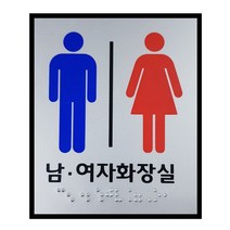 쇼핑오션화장실점자표지판 화장실촉지판 큰사이즈 180x180 공공기관화장실표시판 전자판 점자표시판 안내판 화장실안내판+dhtustyvld, 상품택1*남자화장실