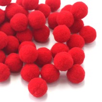 [팩/50개] 고탄력 체리레드폼폼이(2cm), 2.체리레드(2cm) 100개