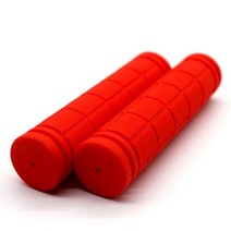 자전거손잡이 자전거이너바 보조손잡이 보조핸들 2x 바 22mm x 120mm 미끄럼 방지 고무 그립 사이클링 미끄럼 방지 방수 세발 스쿠터 바, 빨간색