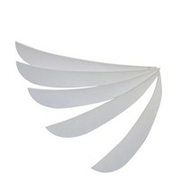 서바이벌 페인트볼 5 인치 터키 깃털 왼쪽 날개 8 색 화살표 Fletching 브로드, white 60 pcs