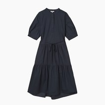 [JAJU/자주] 여 반오픈 티어드 원피스_네이비