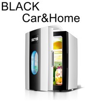 미니 냉장고 작은 10L 미니 자동차 냉장고 냉동 학생 기숙사 화장품 홈 이중 사용, 01 Black