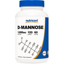Nutricost 뉴트리코스트 디마노스 D-Mannose 500mg 120캡슐