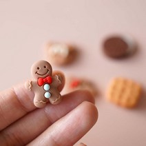 [올리브덴] 데코덴파츠 진저맨 쿠키시리즈 탑로더꾸미기 재료 탑꾸파츠, 하얀단추진저맨