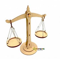 큐밸리 양팔저울 만들기(MDF)기본 구성 미니 피규어, 상세페이지 참조