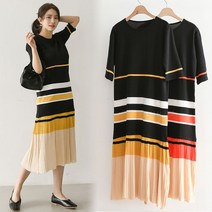 [여시몰_5021] 세린 배색 밑주름 원피스/화사한 컬러 봄 여름