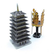 3D입체퍼즐 신라금관과 황룡사구층 목탑, 색상, 퍼즐/블럭 조각 수