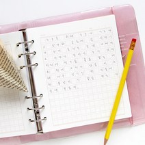 다이어리 A6 WIDE 6공 - 클래식 노트 리필 속지 불렛저널 만년노트, 01 원고지