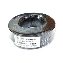 노이즈 억제 CCTV 3P 케이블 차폐막 쉴드 자가설치 씨씨티비 케이블 잘라서 사용가능, 흰색 100m 타래