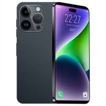 I14 프로 맥스 6.7 인치 스마트폰 풀 스크린 얼굴 ID 6800mAh 글로벌 버전 4G 5G 휴대폰, 01 Black 12GB 512GB