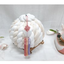 실타래 이불타래실 장수실타래 실타래완제품(19cm)1개+미니나비옥3봉노리개 1개 미니실타래완제품, 믹스1개+미니나비옥노리개1개