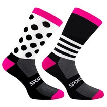 배드민턴백팩 3단 라켓 가방 전문 사이클링 스포츠 양말 남녀 공용 MTB 로드 자전거 무릎 높이 러닝, 37-45, YuanHei