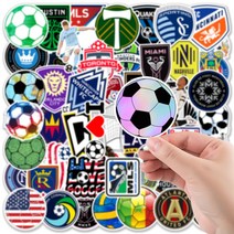 내구성 Mls 축구 그래피티 스티커 만화 스포츠 브랜드 로고 노트북 휴대폰 DIY 주전자 자동차 헬멧 10 개, 01 10pcs  One Piece