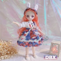 30cm 2D 애니메이션 인형 1/6 Bjd 만화 얼굴 옷 2 차 요소 인형 여아용 두 번째 공주 파란 눈, dolls and clothes, DBX